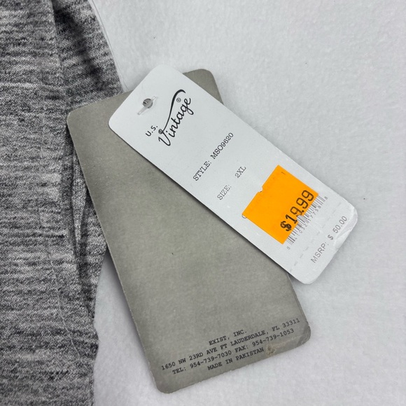 US VINTAGE BY EXIST ~ NWT Men’s Size 2XL Gray Distressed Lightweight Shorts - Picture 8 of 14